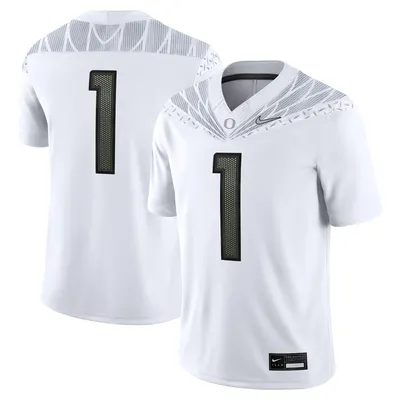 #1 Oregon Ducks Game Jersey - White
