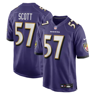 Baltimore Ravens Bart Scott Purple Throwback Limited Jersey