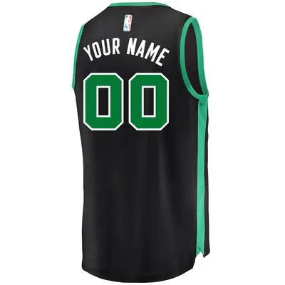Boston Celtics Black Custom Swingman Jersey - Statement Edition