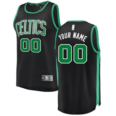 Boston Celtics Black Custom Swingman Jersey - Statement Edition