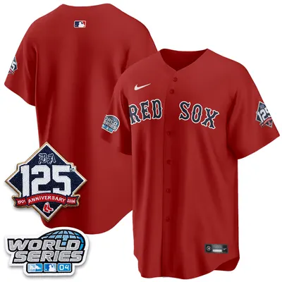 Boston Red Sox Throwback 2004 Jersey Stitched - Red