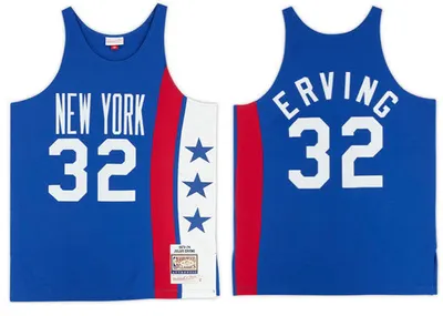 Brooklyn Nets #32 Julius Erving Blue Throwback Stitched Jersey