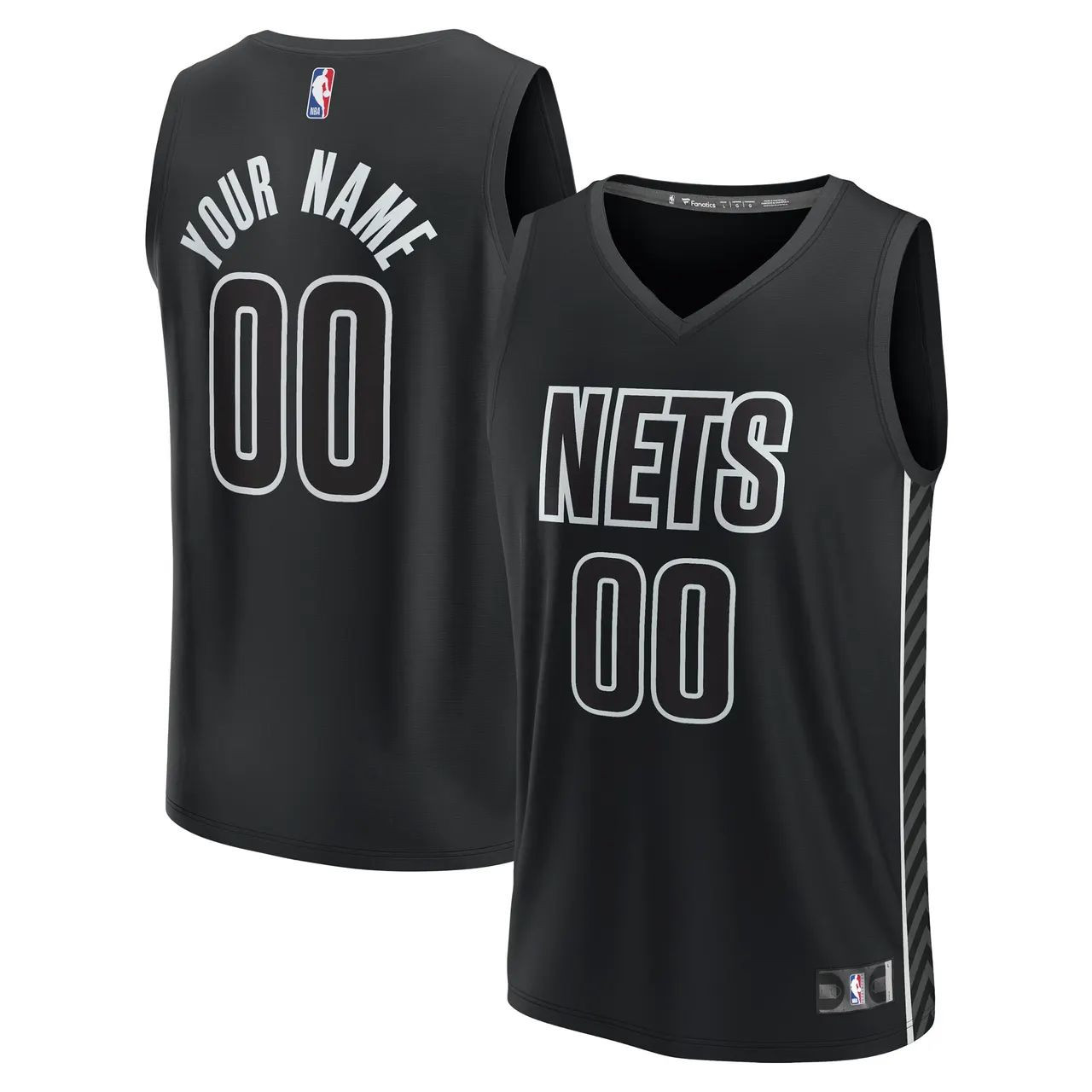 Brooklyn Nets Black Custom Swingman Jersey - Statement Edition