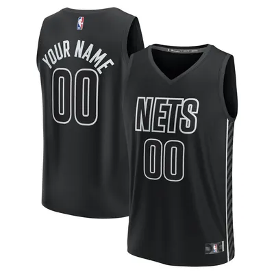 Brooklyn Nets Fast Break Swingman Statement Edition Custom Jersey - Black