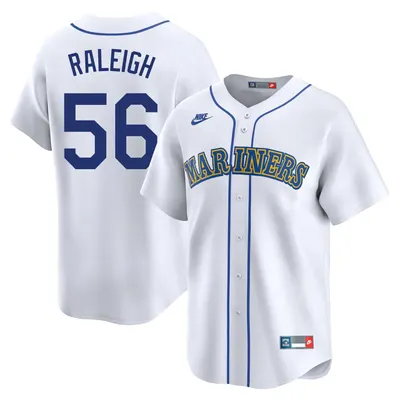 Cal Raleigh Seattle Mariners Throwback Jersey - White