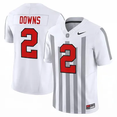 Caleb Downs Ohio State Buckeyes White Throwback Limited Jersey Stitched