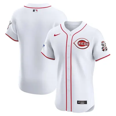 Cincinnati Reds White Home Patch Stadium Jersey