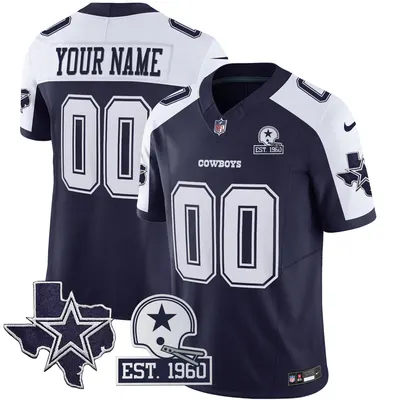Cowboys Throwback Texas Patch Custom Limited Jersey