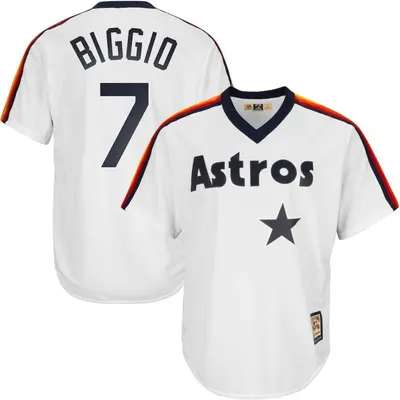 Craig Biggio #7 Houston Astros Throwback Pullover Limited Jersey - White