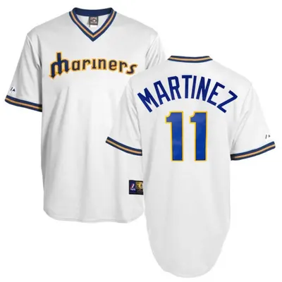 Edgar Martinez #11 Seattle Mariners 1977 Throwback Pullover Limited Jersey - White