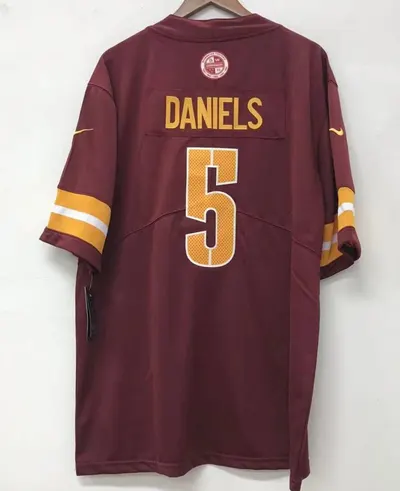 Jayden Daniels Washington Commanders Jersey - Maroon