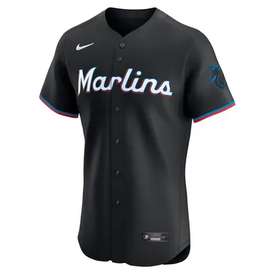 Miami Marlins Black Alternate Patch Stadium Jersey
