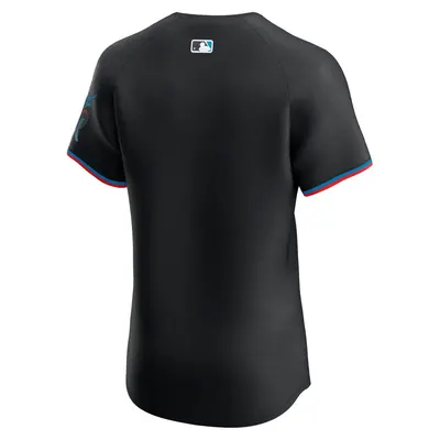 Miami Marlins Black Alternate Patch Stadium Jersey