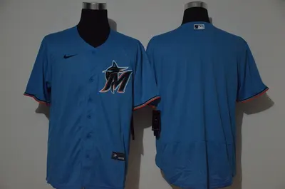 Miami Marlins Limited Blank Flex Base Jersey - Blue