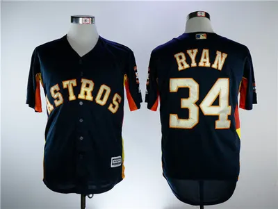Nolan Ryan #34 Houston Astros Gold Program Flexbase Limited Jersey - Navy Blue