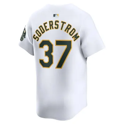 Oakland Athletics Tyler Soderstrom White Home Stadium Jersey