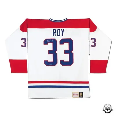 Patrick Roy Montreal Canadiens White Jersey Upper Deck