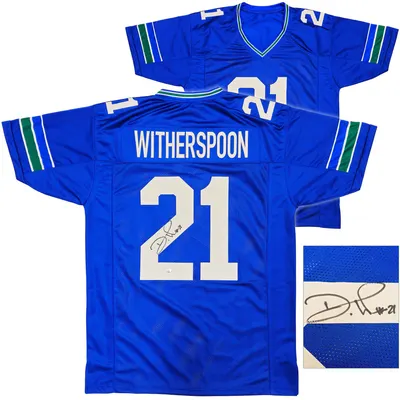 Seattle Seahawks Devon Witherspoon Blue Throwback Jersey MCS Holo