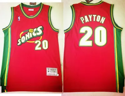 Thunder #20 Gary Payton Red SuperSonics Throwback Jersey